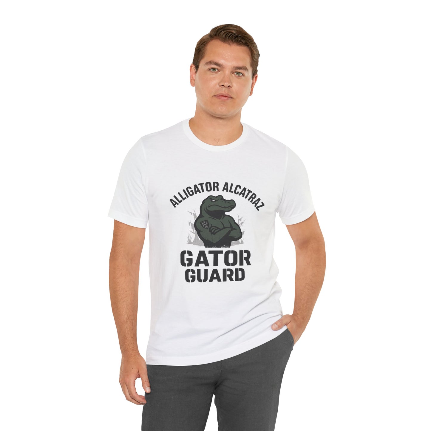 Alligator Alcatraz Gator Guard Tee, Funny Animal Shirt, Unisex T-shirt, Unique Gift, Casual Wear, Birthday, Gator Lover Apparel