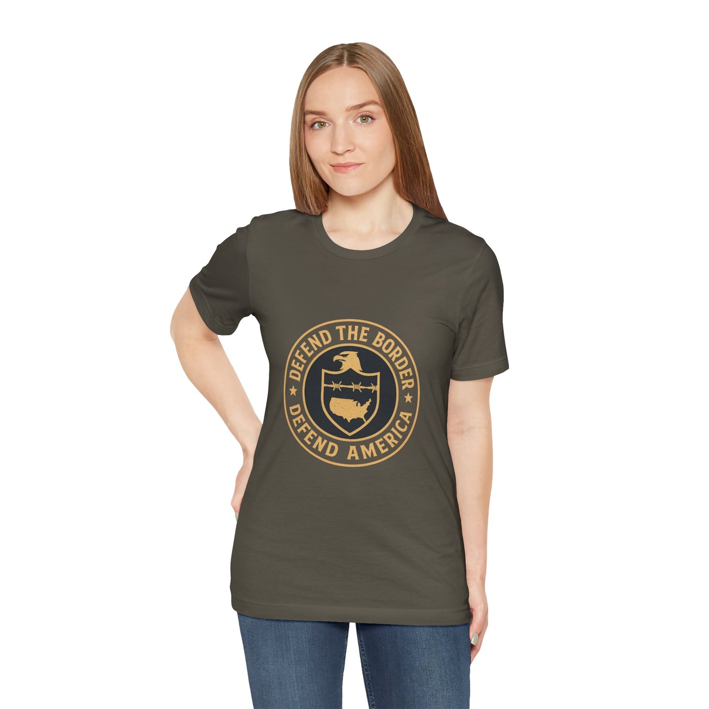 Defend The Border Unisex Short Sleeve Tee, Casual T-Shirt, Patriotic Wear, Independence Day Gift, Men’s & Women’s Apparel