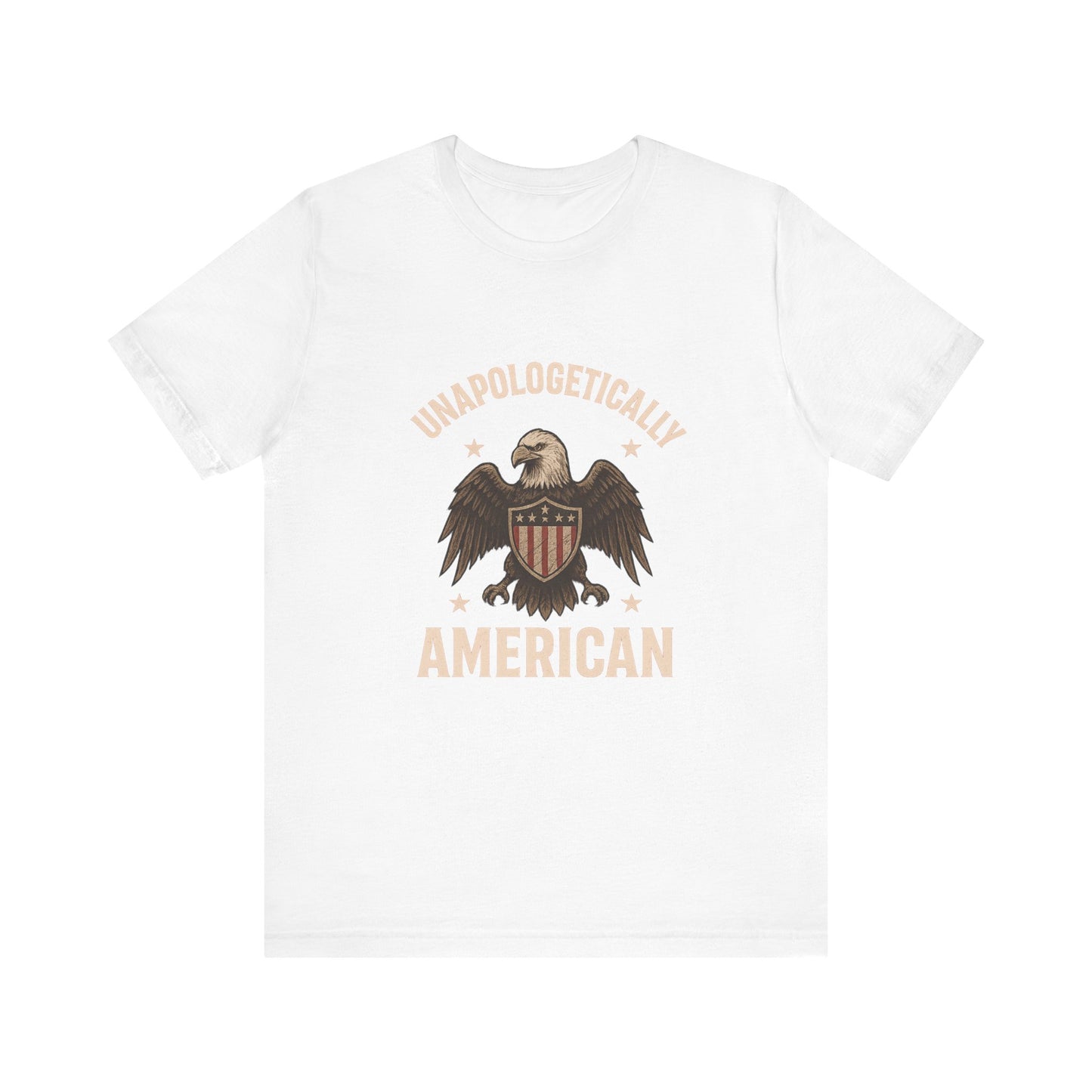 Unapologetically American Tee, Patriotic Shirt, Unisex Tee, Fourth of July Apparel, Eagle Graphic Tee, Independence Day T-shirt