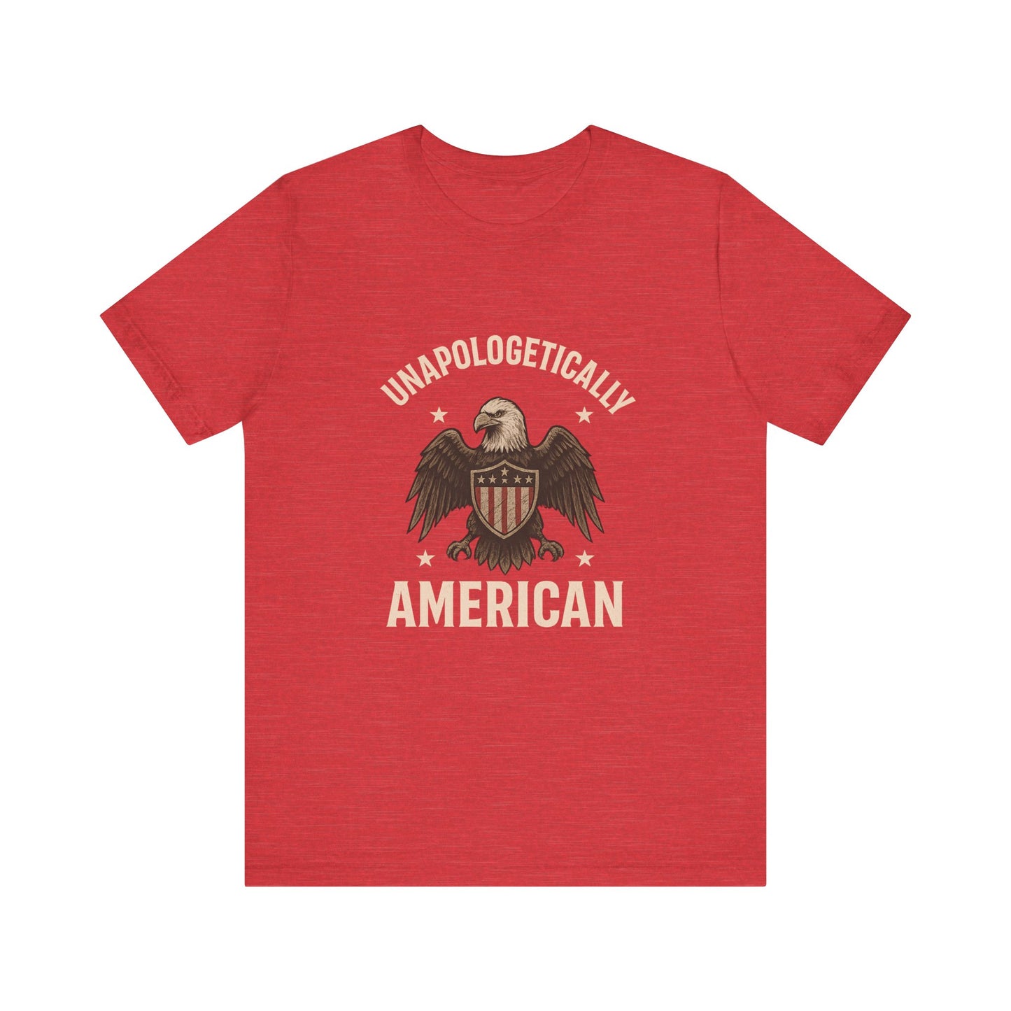 Unapologetically American Tee, Patriotic Shirt, Unisex Tee, Fourth of July Apparel, Eagle Graphic Tee, Independence Day T-shirt