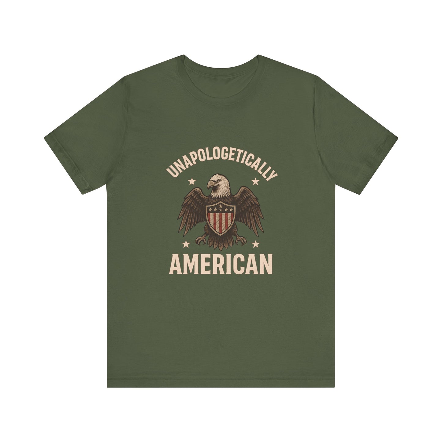 Unapologetically American Tee, Patriotic Shirt, Unisex Tee, Fourth of July Apparel, Eagle Graphic Tee, Independence Day T-shirt