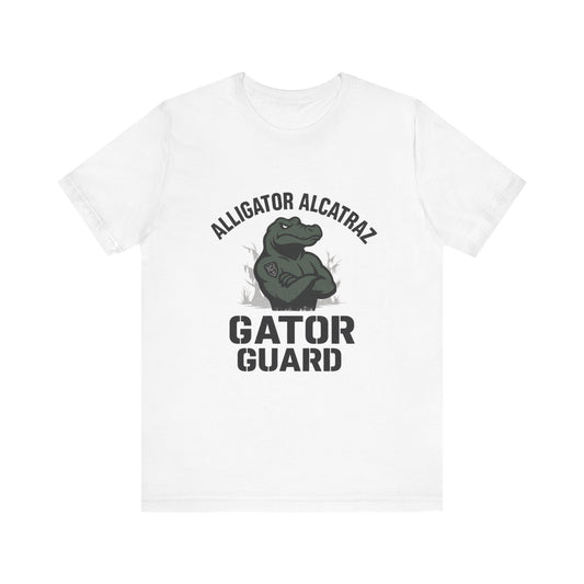 Alligator Alcatraz Gator Guard Tee, Funny Animal Shirt, Unisex T-shirt, Unique Gift, Casual Wear, Birthday, Gator Lover Apparel