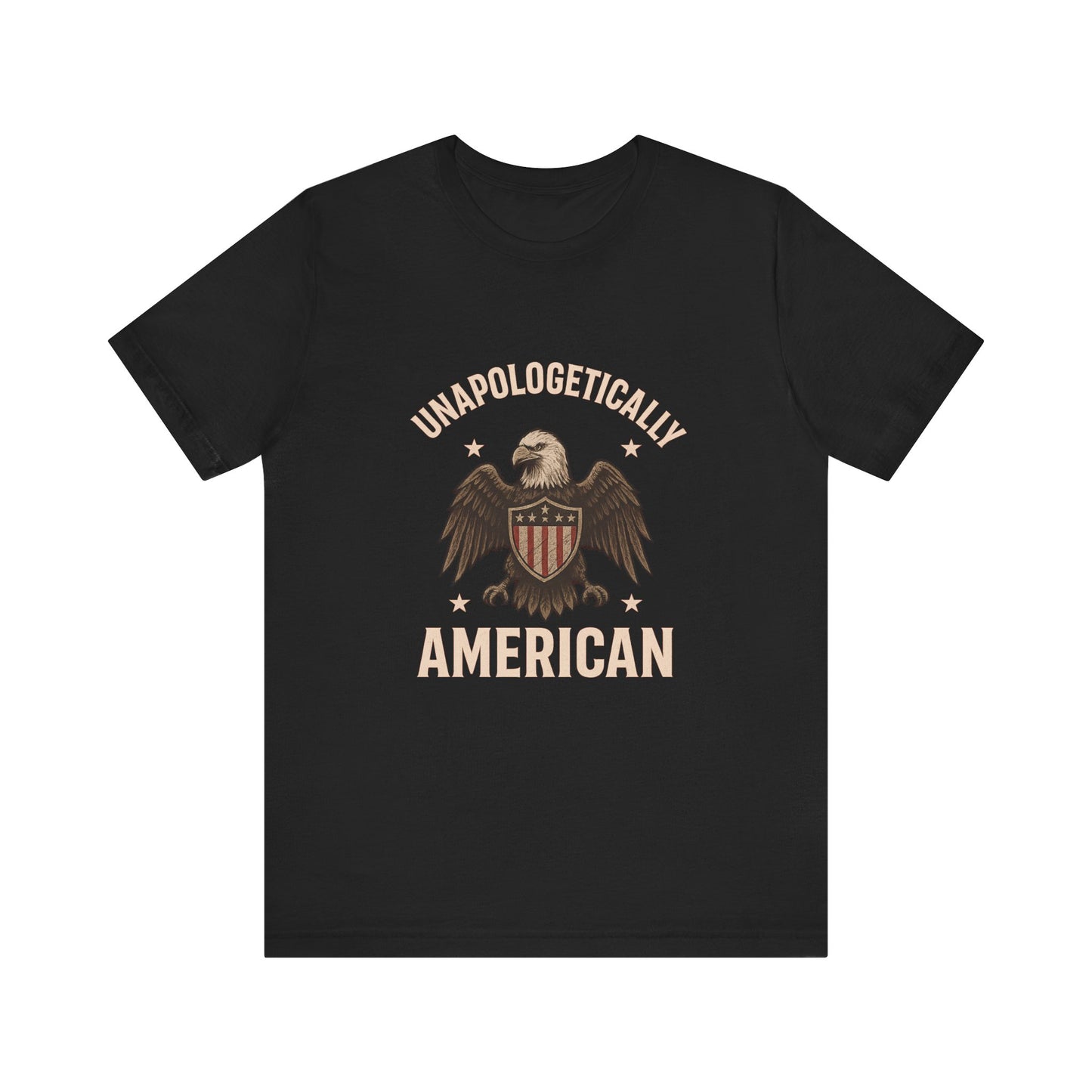 Unapologetically American Tee, Patriotic Shirt, Unisex Tee, Fourth of July Apparel, Eagle Graphic Tee, Independence Day T-shirt