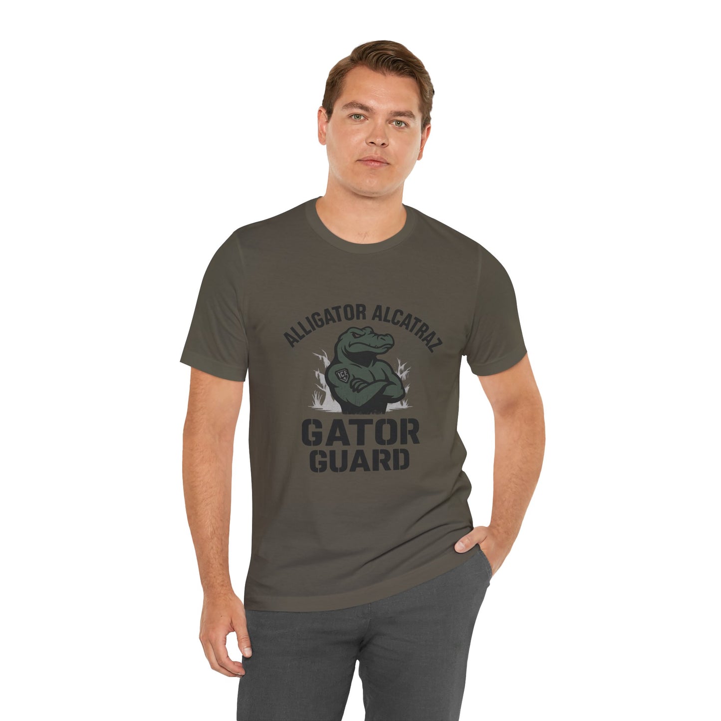 Alligator Alcatraz Gator Guard Tee, Funny Animal Shirt, Unisex T-shirt, Unique Gift, Casual Wear, Birthday, Gator Lover Apparel