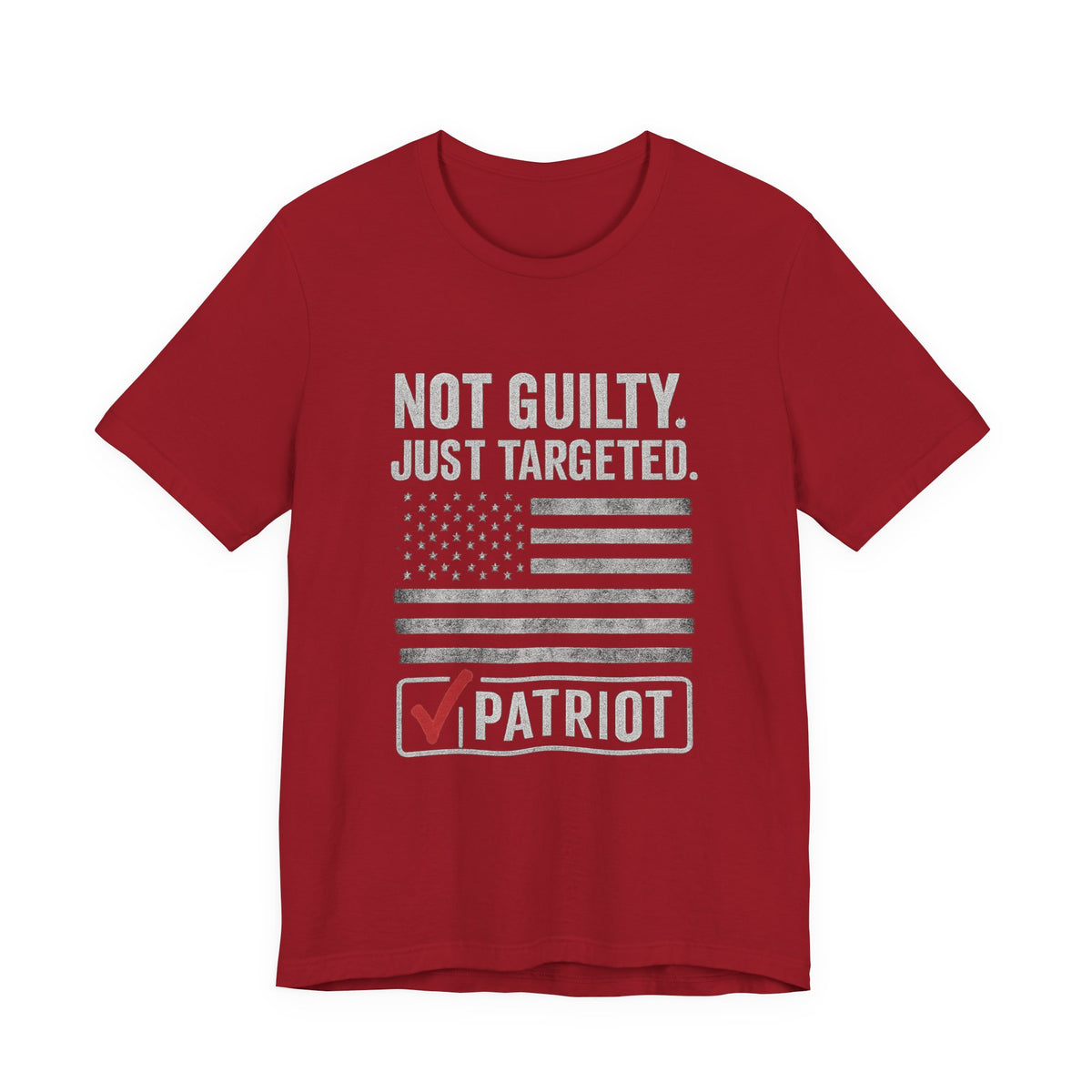 Not Guilty Just Targeted Patriot Flag T-Shirt