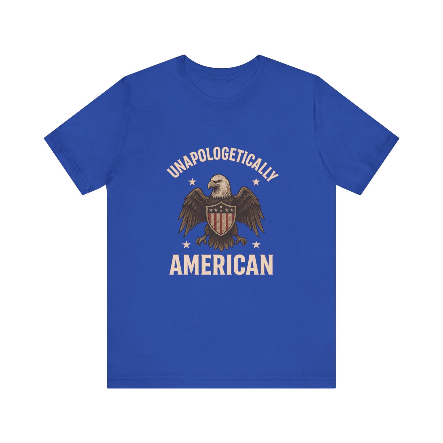 Unapologetically American Tee, Patriotic Shirt, Unisex Tee, Fourth of July Apparel, Eagle Graphic Tee, Independence Day T-shirt