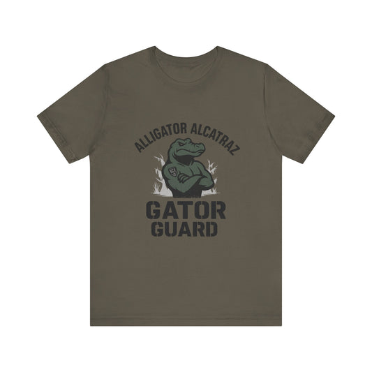 Alligator Alcatraz Gator Guard Tee, Funny Animal Shirt, Unisex T-shirt, Unique Gift, Casual Wear, Birthday, Gator Lover Apparel