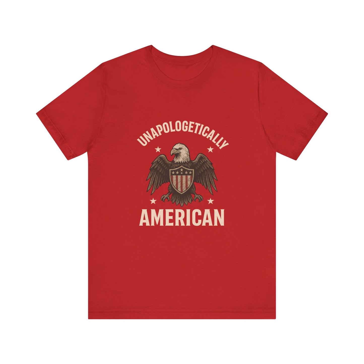 Unapologetically American Tee, Patriotic Shirt, Unisex Tee, Fourth of July Apparel, Eagle Graphic Tee, Independence Day T-shirt