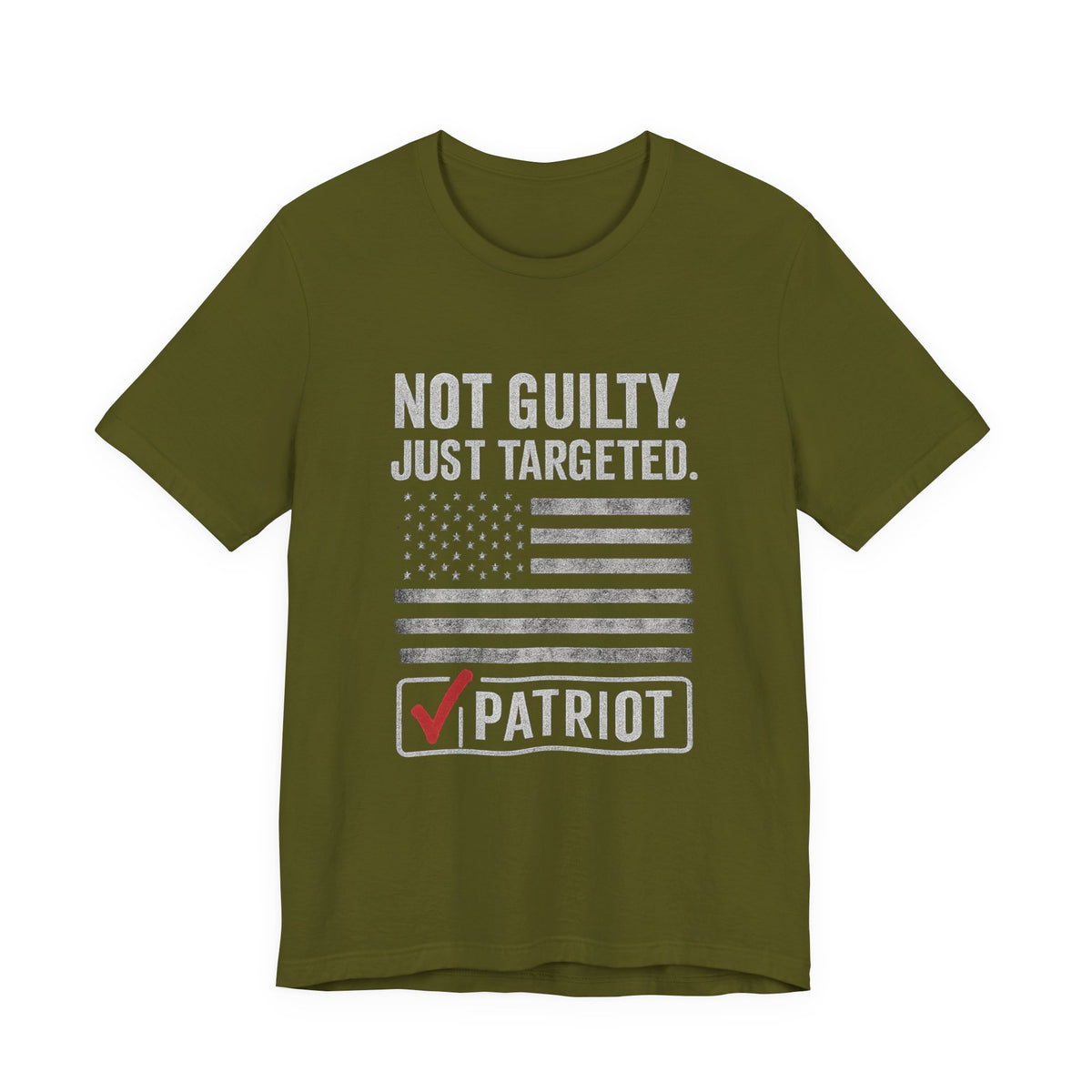 Not Guilty Just Targeted Patriot Flag T-Shirt